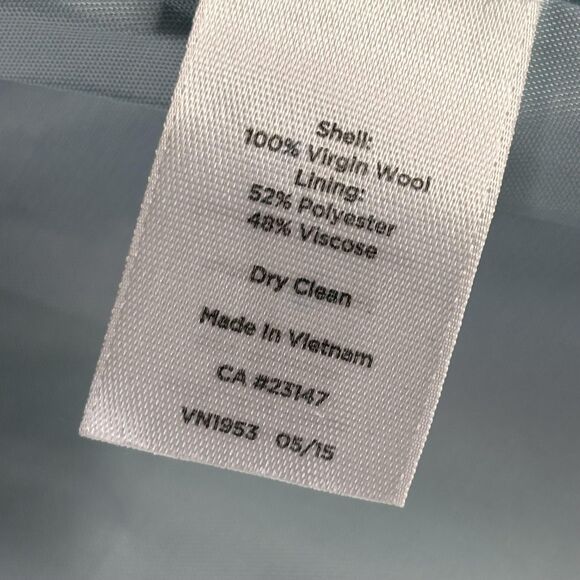 Talbots Coat Womens 8P Light Blue Wool Single Breasted Lapel Italian Fabric - Picture 6 of 15